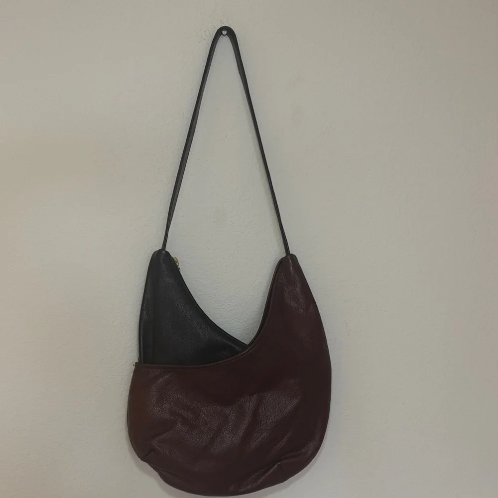 VINTAGE Lew’N’Me Colorado Handpags Black and Brown Women's Bag suede